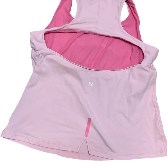 Lululemon Athletica Light Pink Tank Cutout Back size 10 - Picture 3 of 14